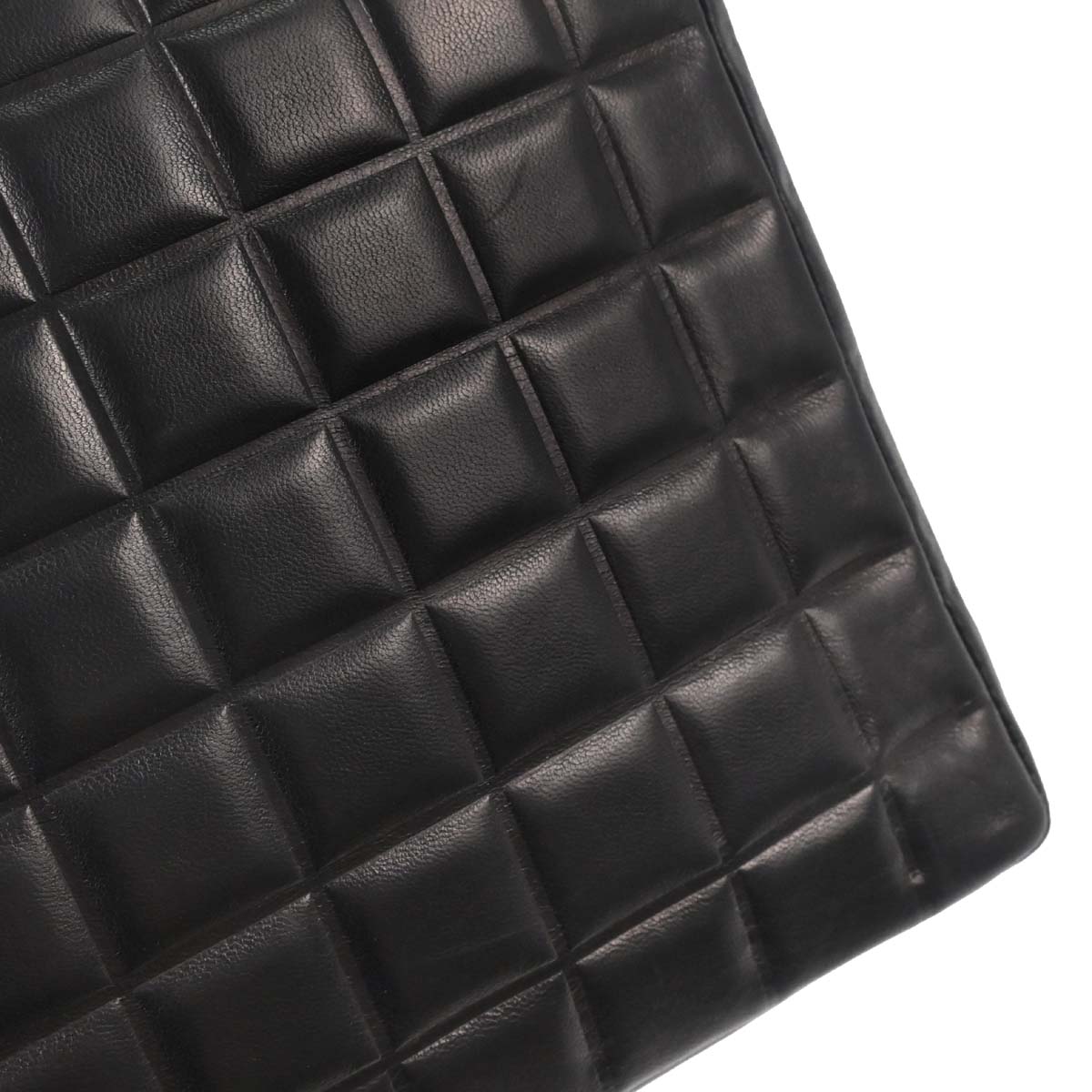 Chanel Black Lambskin Choco Bar Tote Handbag