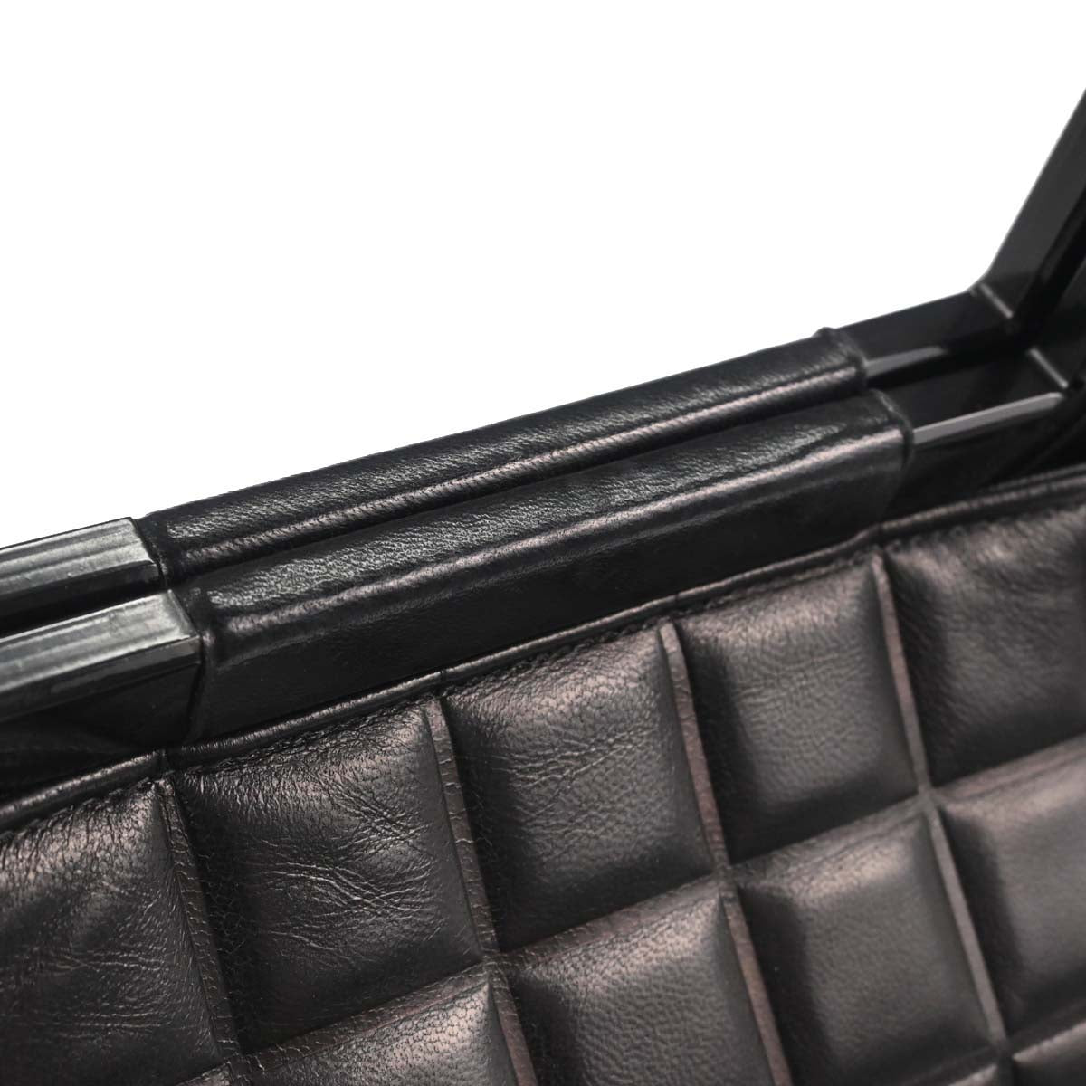 Chanel Black Lambskin Choco Bar Tote Handbag