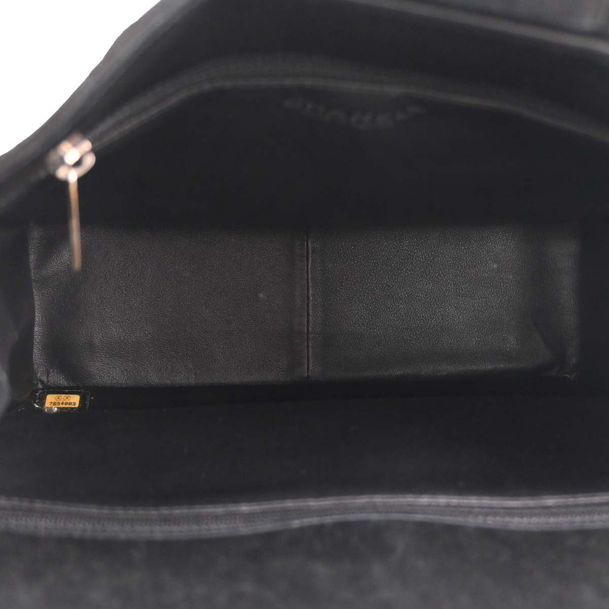 Chanel Black Lambskin Choco Bar Tote Handbag