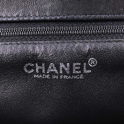 Chanel Black Lambskin Choco Bar Tote Handbag