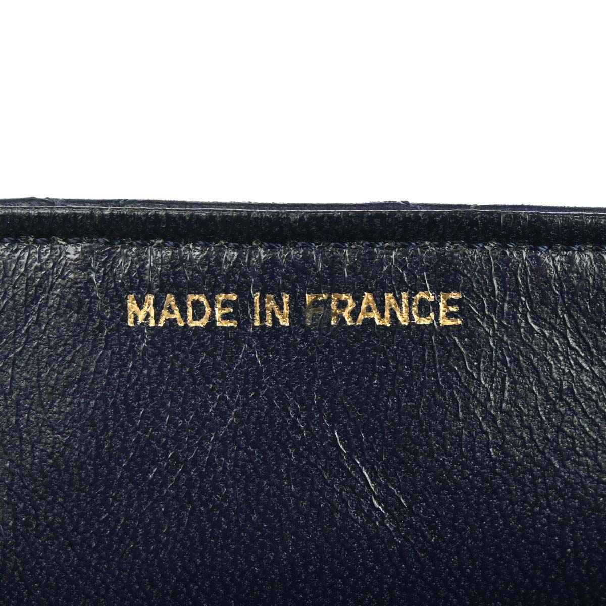 Chanel 1989-1991 Navy Lambskin Mini Classic Square Flap Shoulder Bag 17