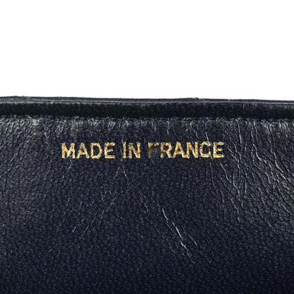 Chanel 1989-1991 Navy Lambskin Mini Classic Square Flap Shoulder Bag 17