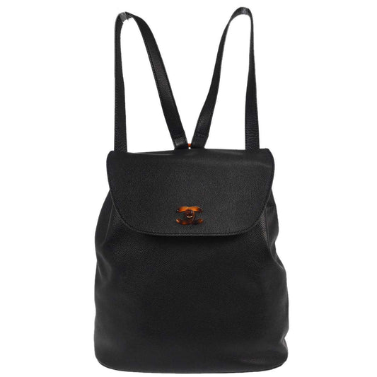 Chanel Black Calfskin Backpack