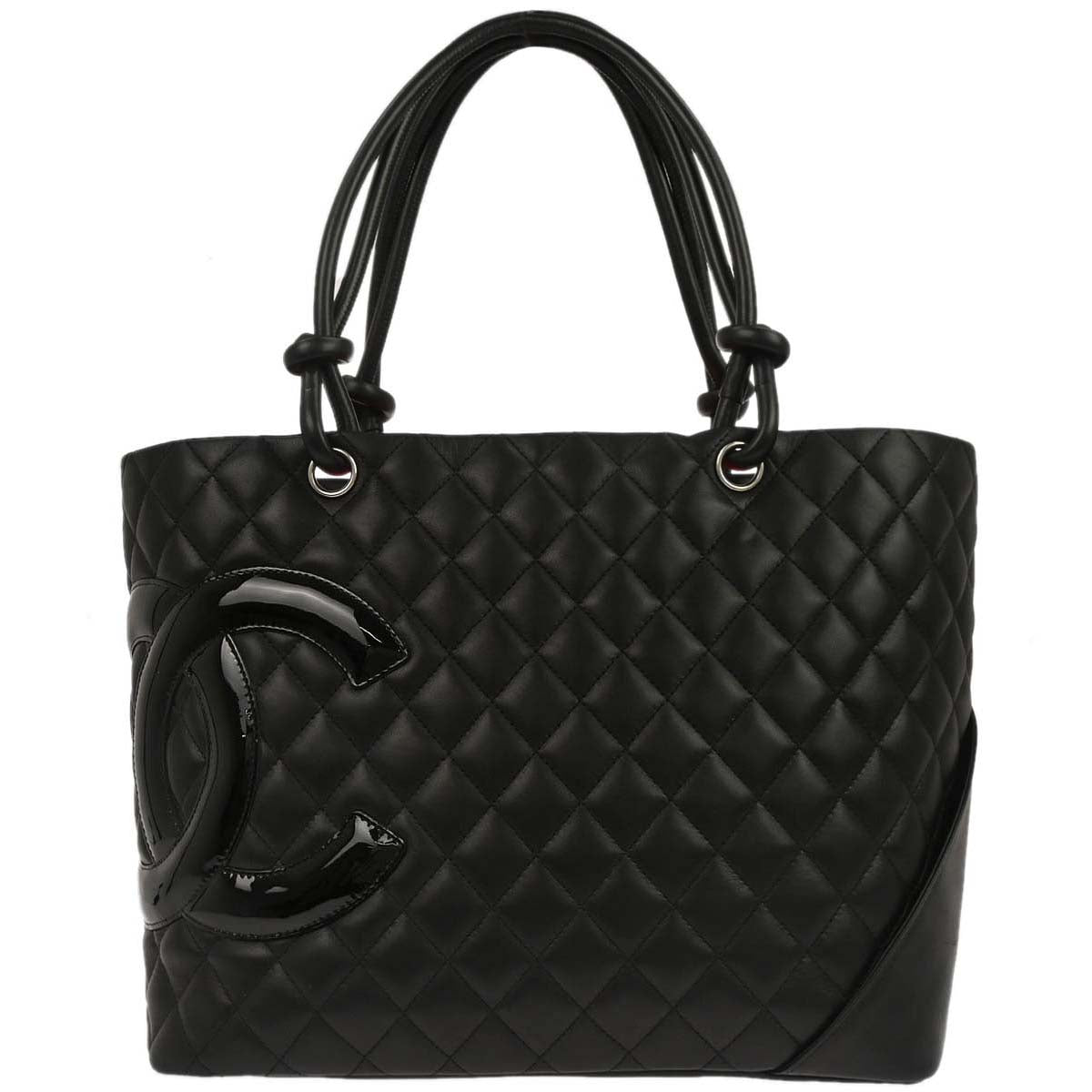 Chanel Black Calfskin Cambon Ligne Tote Handbag