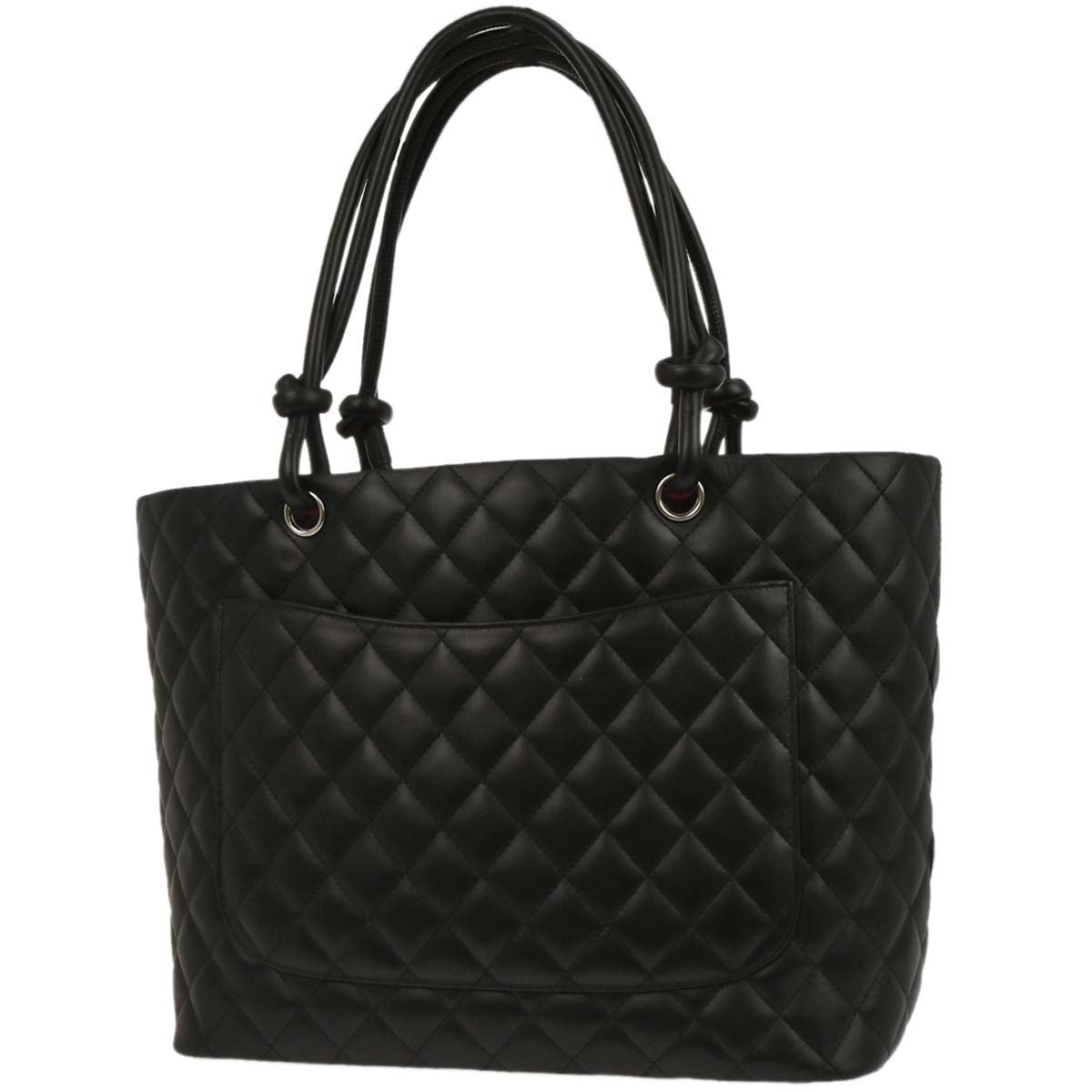 Chanel Black Calfskin Cambon Ligne Tote Handbag