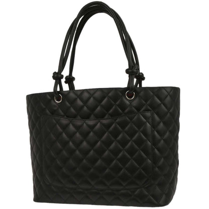 Chanel Black Calfskin Cambon Ligne Tote Handbag
