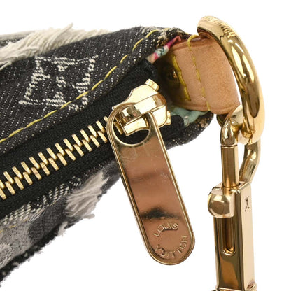Louis Vuitton Gray Monogram Denim Patchwork Pouchy Handbag M95383