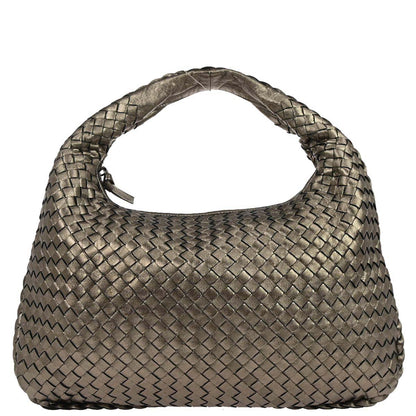 Bottega Veneta Gold Lambskin Intrecciato Handbag