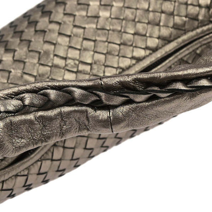 Bottega Veneta Gold Lambskin Intrecciato Handbag