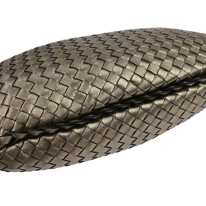 Bottega Veneta Gold Lambskin Intrecciato Handbag