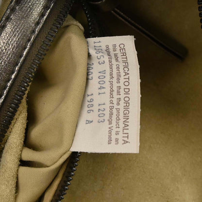 Bottega Veneta Gold Lambskin Intrecciato Handbag