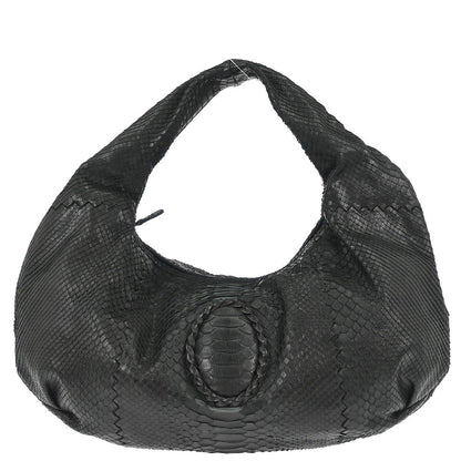 Bottega Veneta * Black Python Hobo Handbag