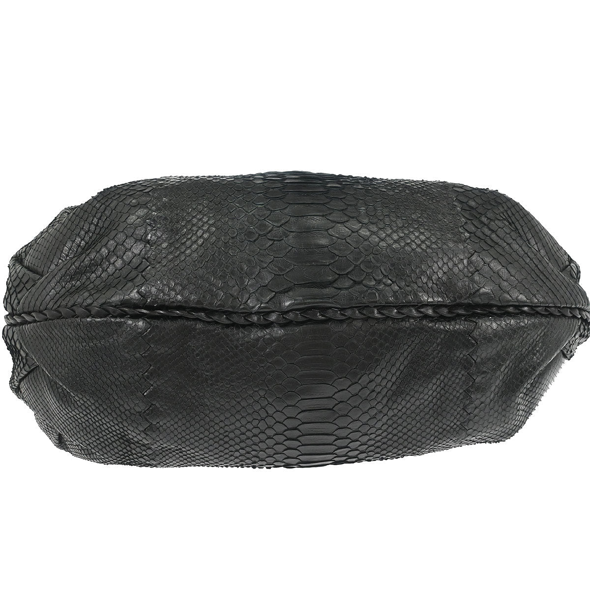 Bottega Veneta * Black Python Hobo Handbag