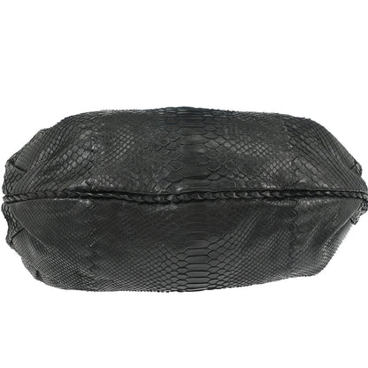 Bottega Veneta * Black Python Hobo Handbag