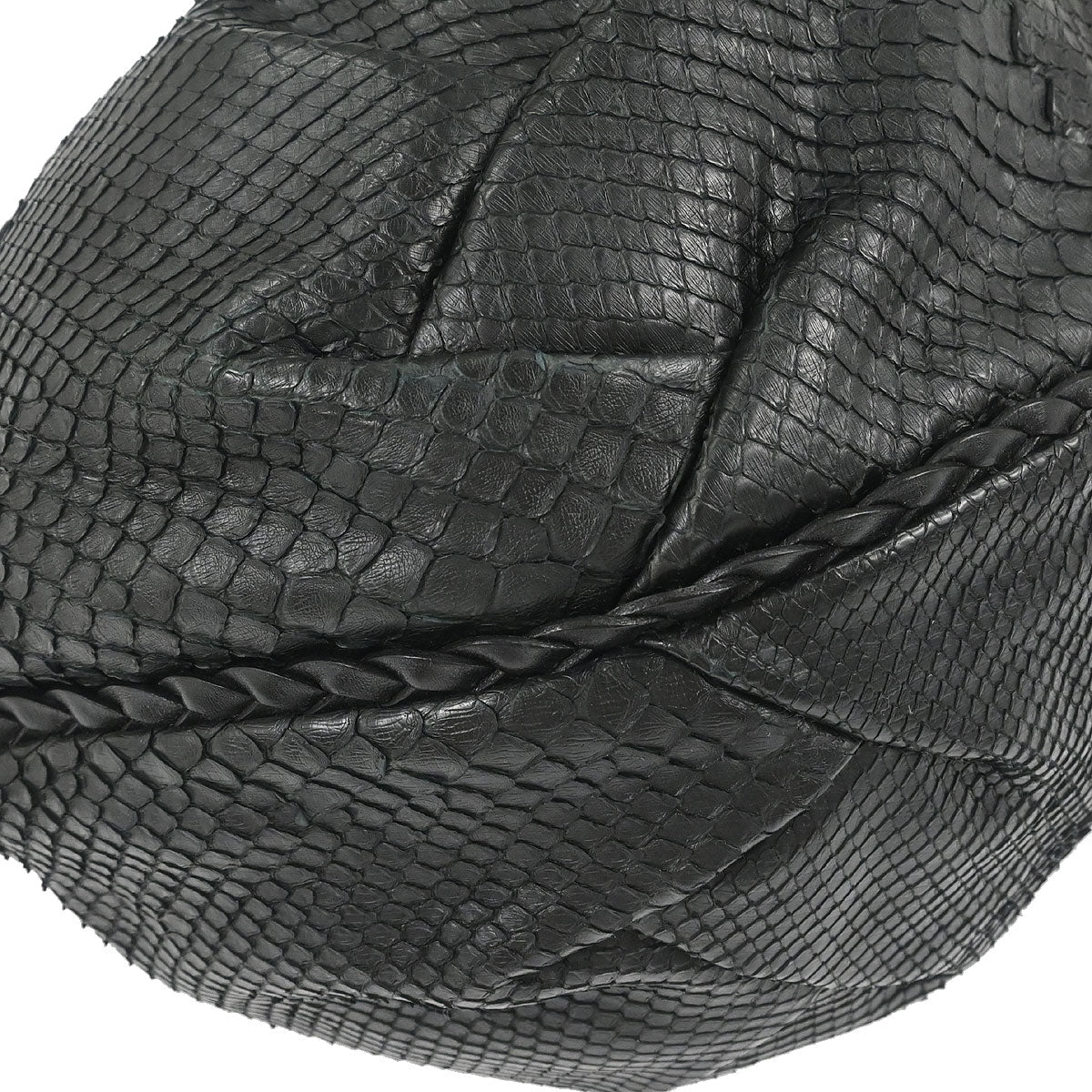 Bottega Veneta * Black Python Hobo Handbag