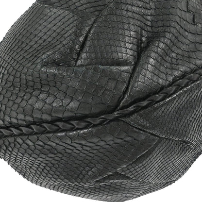 Bottega Veneta * Black Python Hobo Handbag