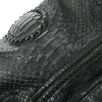 Bottega Veneta * Black Python Hobo Handbag