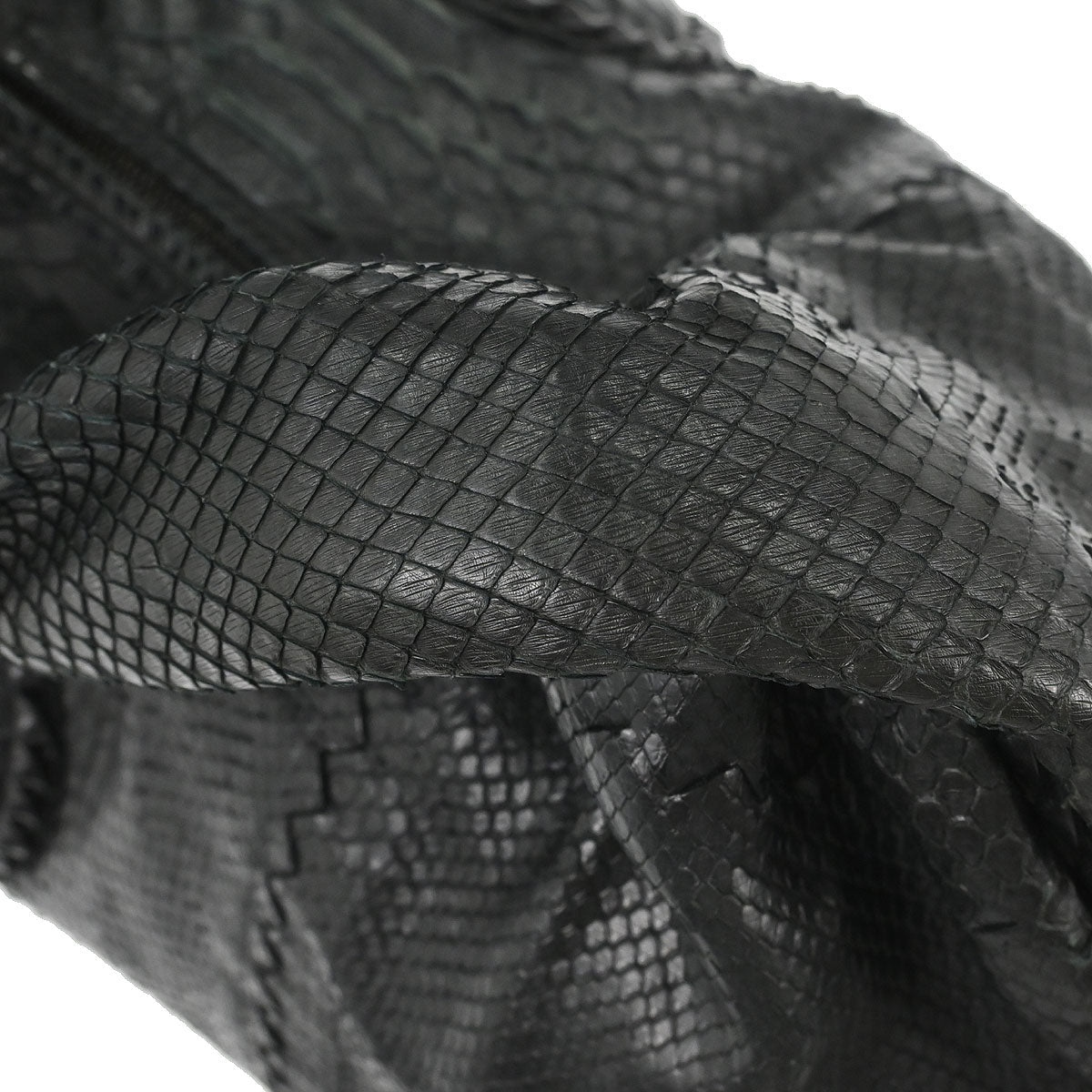 Bottega Veneta * Black Python Hobo Handbag