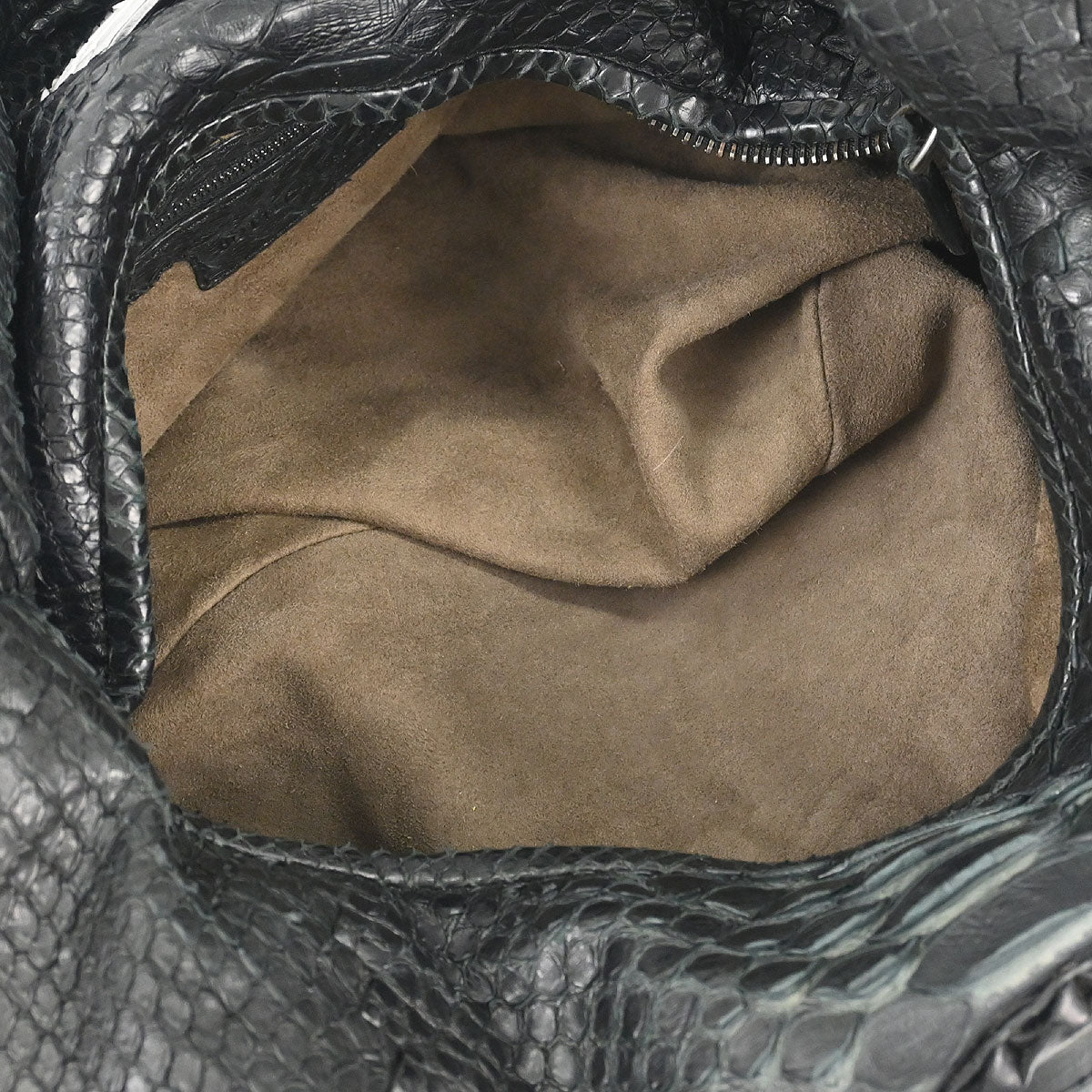 Bottega Veneta * Black Python Hobo Handbag
