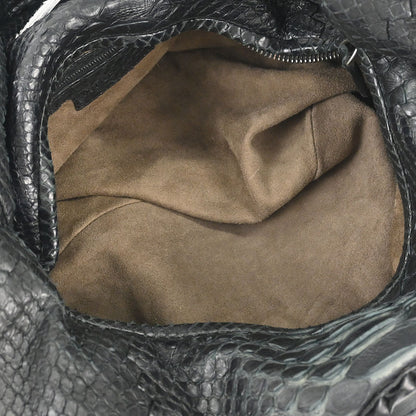 Bottega Veneta * Black Python Hobo Handbag