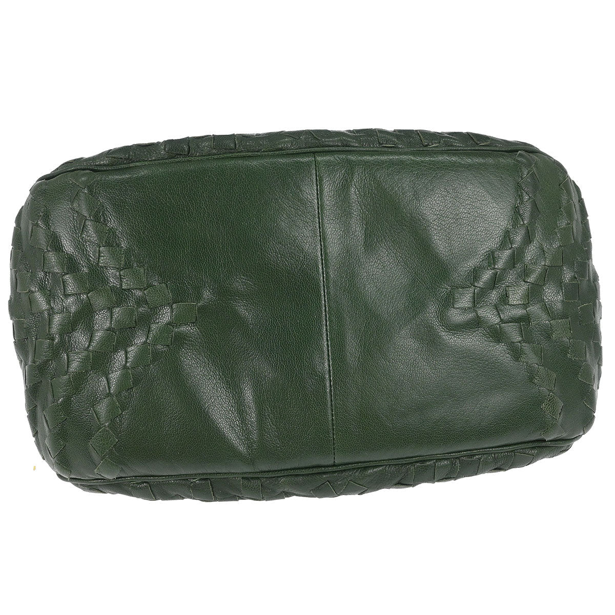 Bottega Veneta Green Leather Tote Handbag