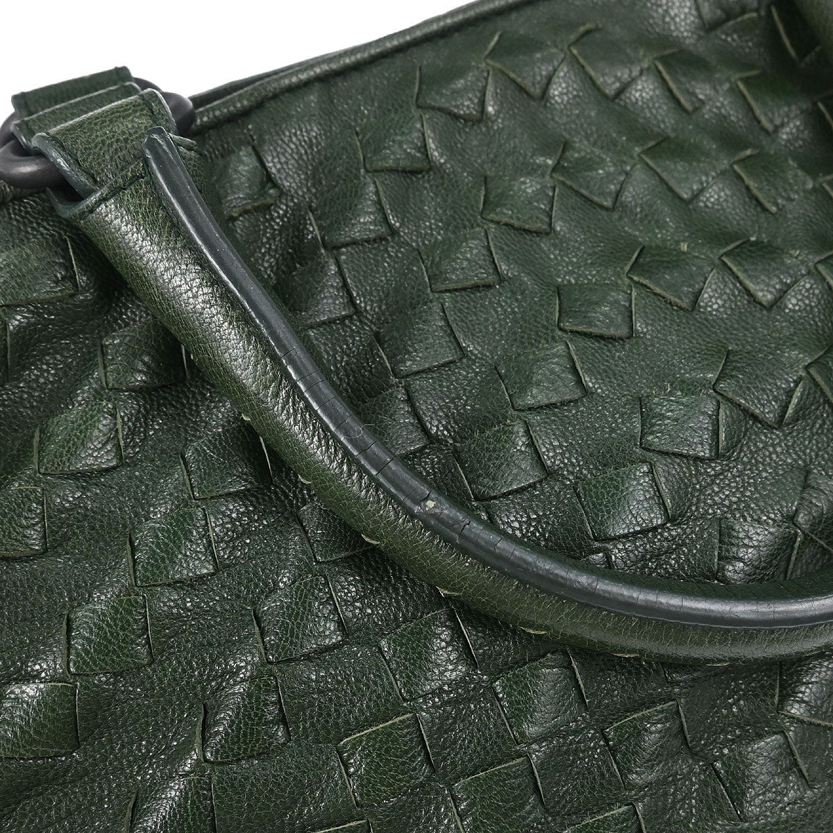 Bottega Veneta Green Leather Tote Handbag
