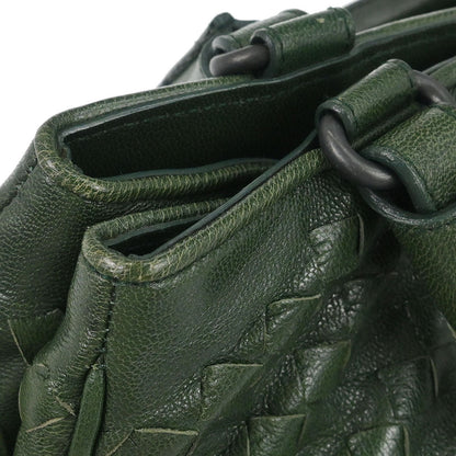 Bottega Veneta Green Leather Tote Handbag