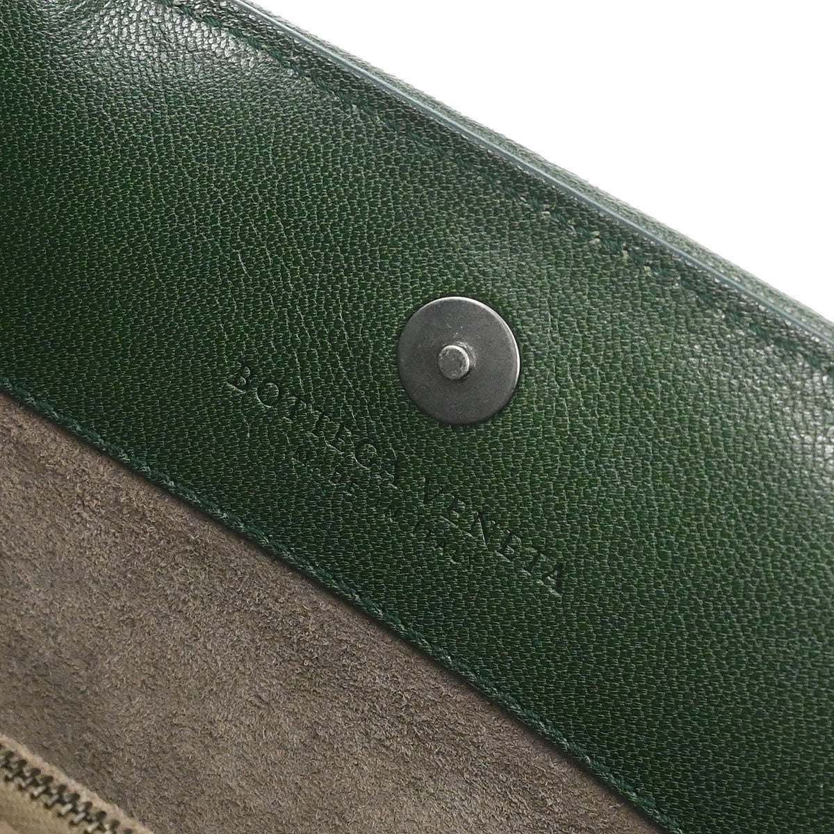 Bottega Veneta Green Leather Tote Handbag