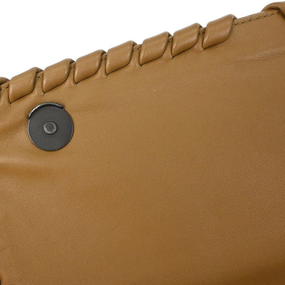 Bottega Veneta Brown Lambskin Intrecciato Shoulder Bag
