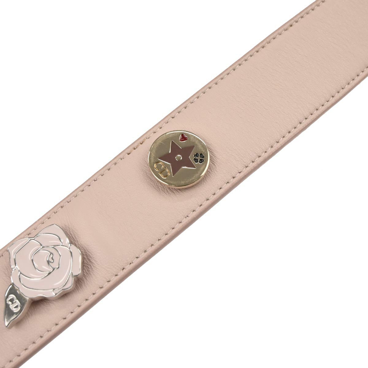 Christian Dior Pink Lambskin Small Lady Dior Cannage 2way Shoulder Handbag