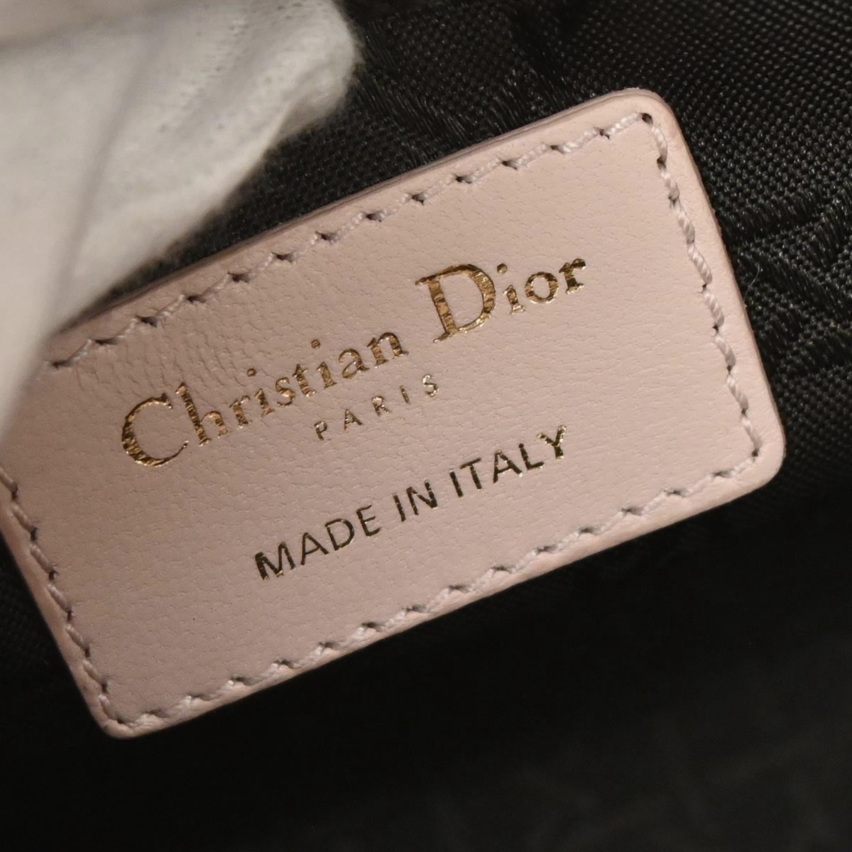 Christian Dior Pink Lambskin Small Lady Dior Cannage 2way Shoulder Handbag