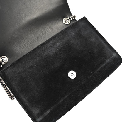 Saint Laurent Black Suede Small Kate Studded Shoulder Bag