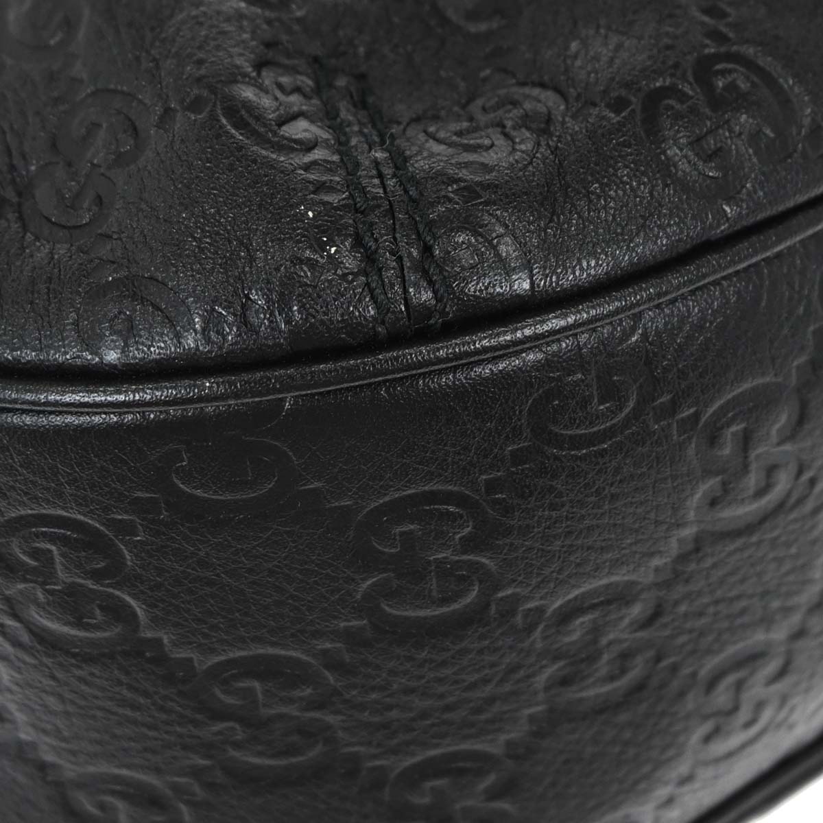 Gucci Black Guccissima Leather Hobo Handbag
