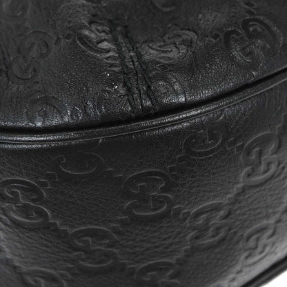 Gucci Black Guccissima Leather Hobo Handbag