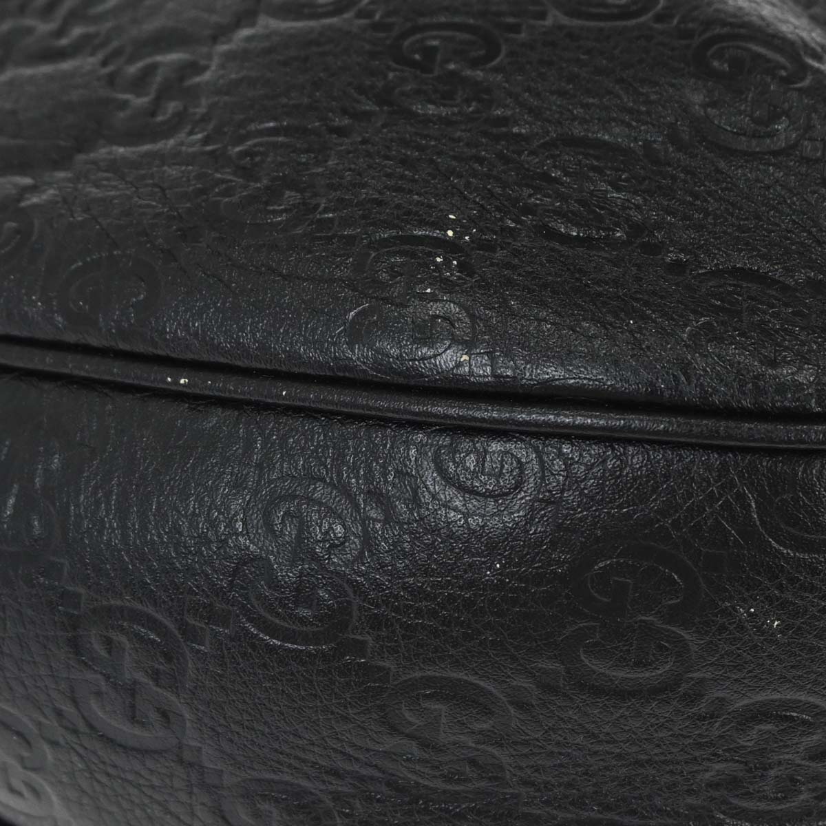 Gucci Black Guccissima Leather Hobo Handbag