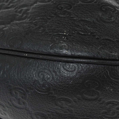 Gucci Black Guccissima Leather Hobo Handbag