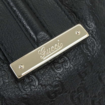 Gucci Black Guccissima Leather Hobo Handbag