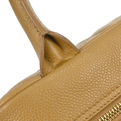 Chanel Beige Caviar Skin Bowling Bag 27