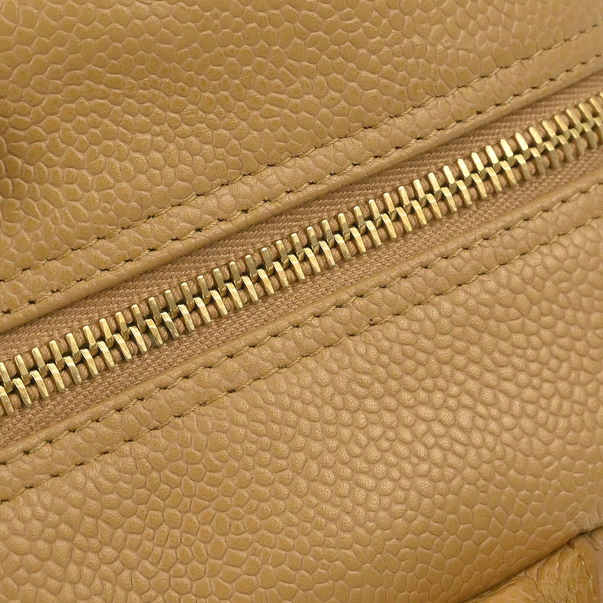 Chanel Beige Caviar Skin Bowling Bag 27