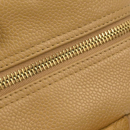 Chanel Beige Caviar Skin Bowling Bag 27