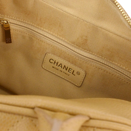 Chanel Beige Caviar Skin Bowling Bag 27