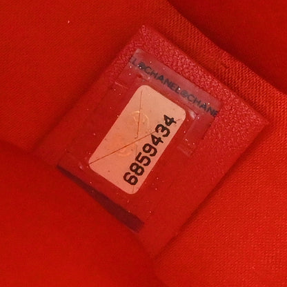 Chanel 2000-2002 Orange Jacquard Nylon New-Travel Line Pouch