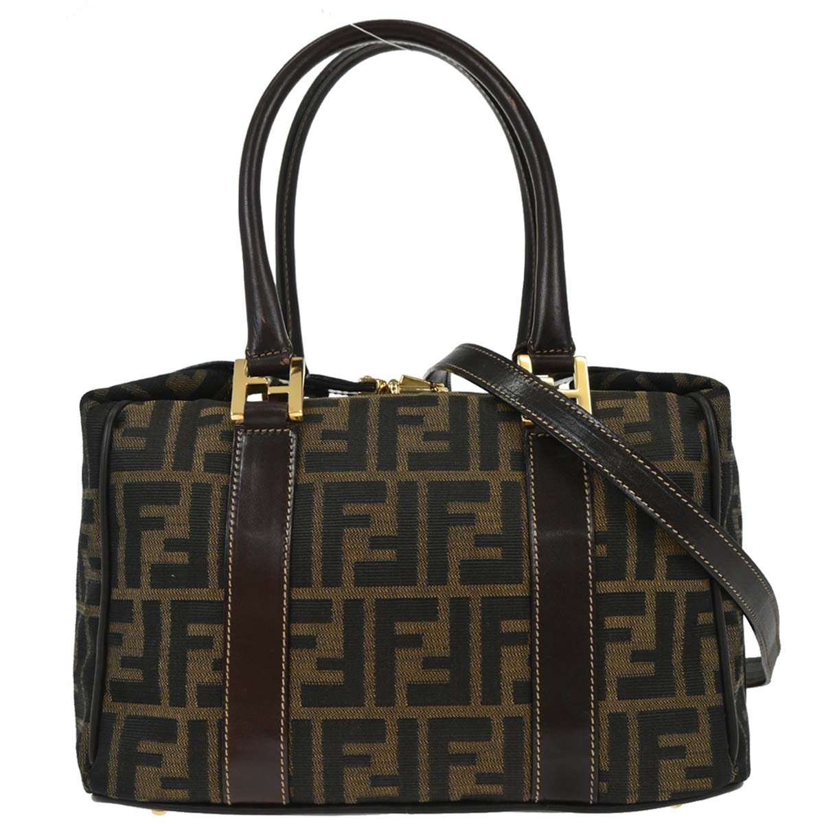 Fendi Brown Zucca 2way Shoulder Handbag