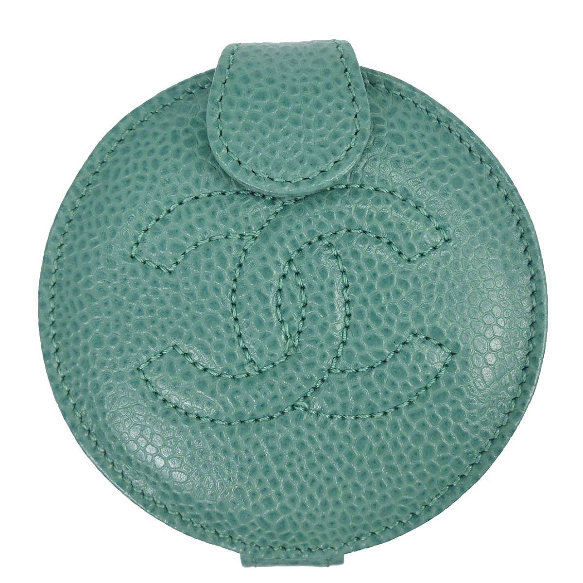 Chanel Green Caviar Skin Compact Mirror Small Good