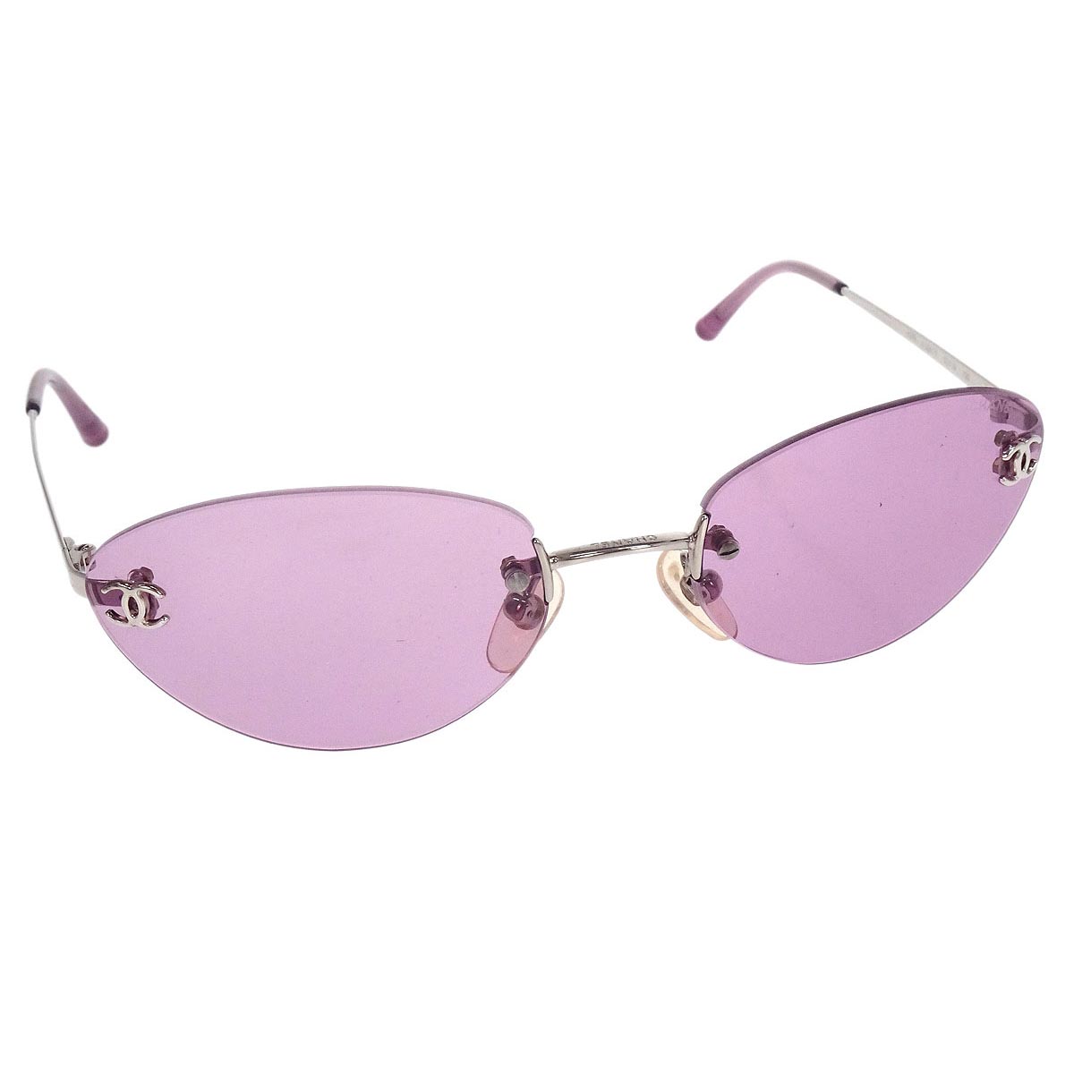 Chanel Sunglasses Eyewear Purple Small Good