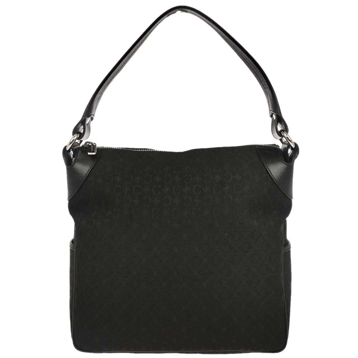 Celine Black Satin C Macadam Handbag