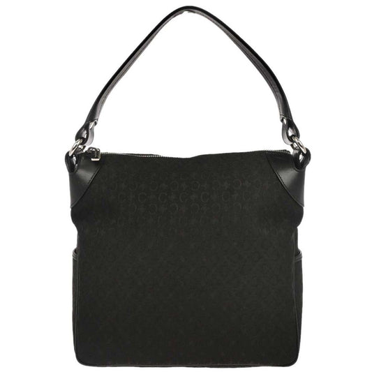 Celine Black Satin C Macadam Handbag