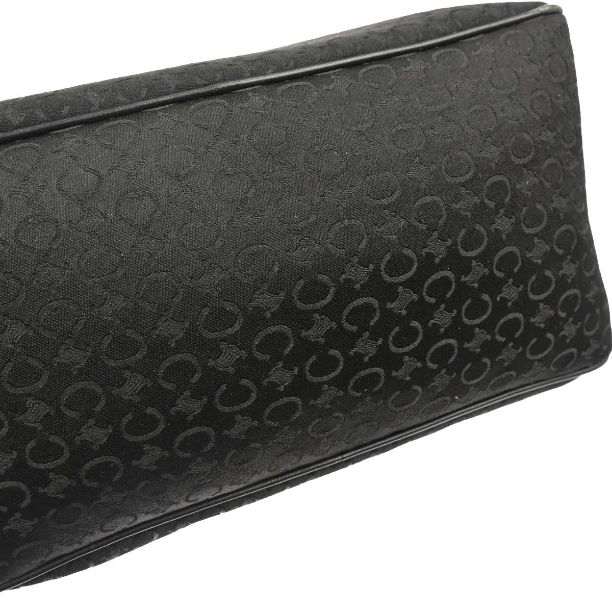 Celine Black Satin C Macadam Handbag