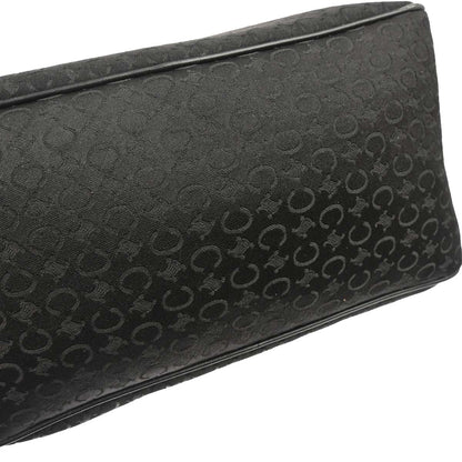 Celine Black Satin C Macadam Handbag
