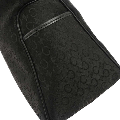 Celine Black Satin C Macadam Handbag